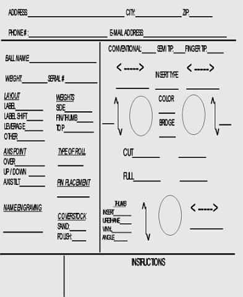 tenpin drilling chart