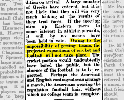 Olympic clipping from 1896