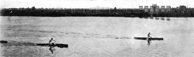 Canadian Canoeing Demonstration at the 1924 Olympic Games.