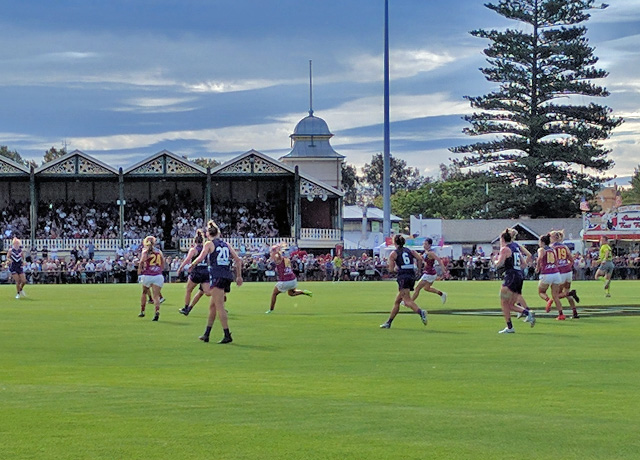 AFLW game in Fremantle WA