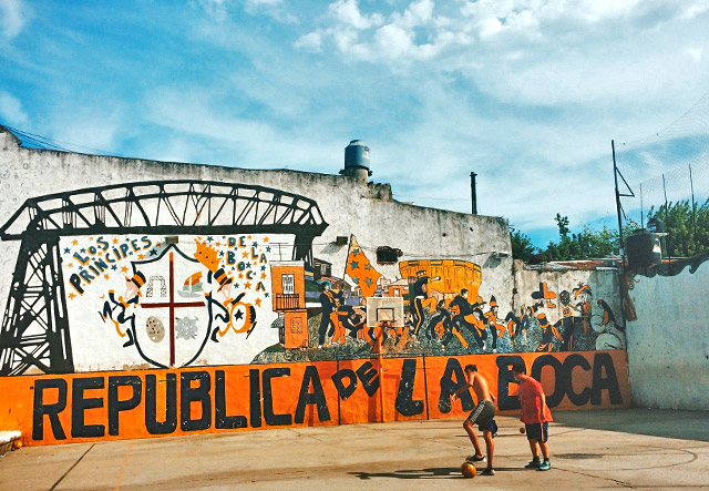 Street football in Argentina