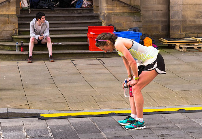 athlete having a rest