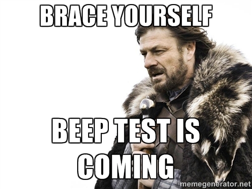 Beep test meme