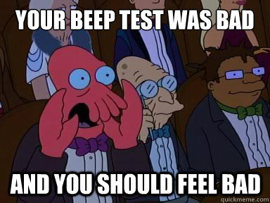 Beep test meme