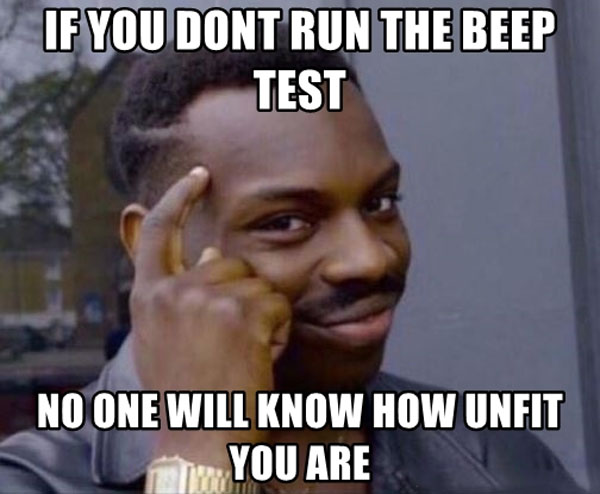 Beep test meme