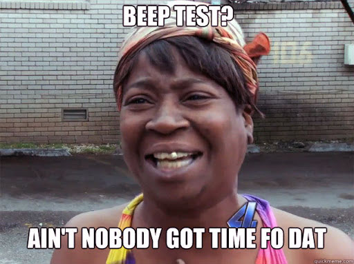 Beep test meme