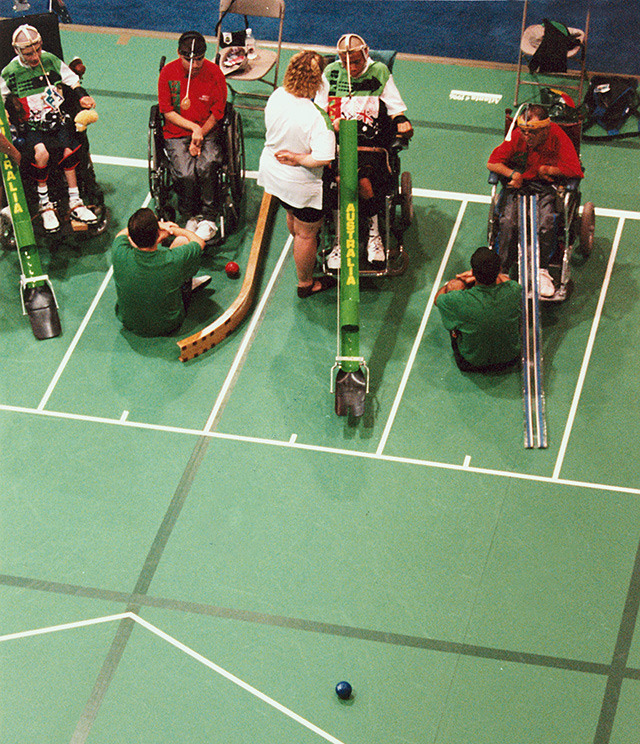 boccia at the Atlanta Paralympics