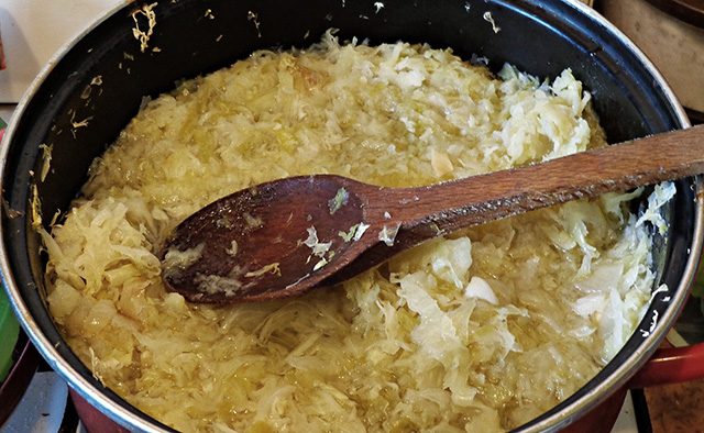 Cabbage soup is low in fat and high in fiber