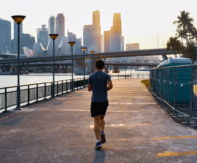 city skyline run