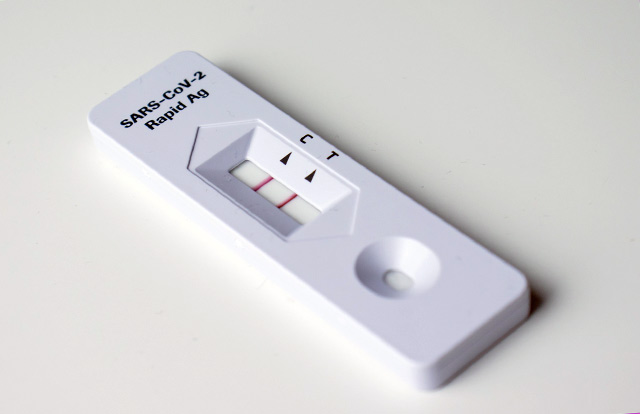 a rapid antigen test strip 