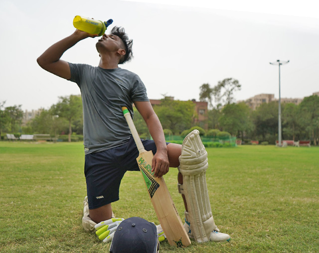 it is hot playing cricket in the sun