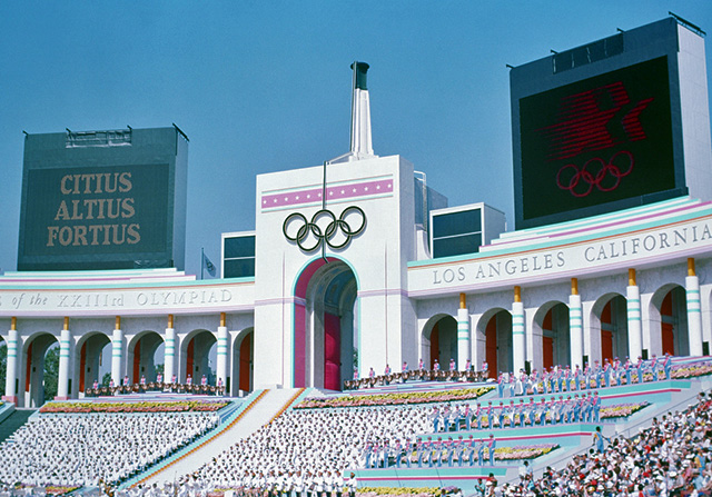 The LA stadium in 1984