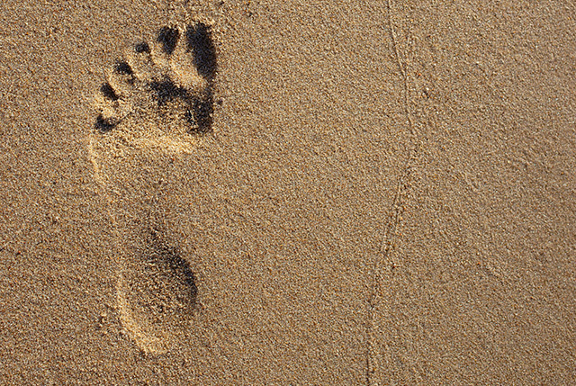 footprint in the sand