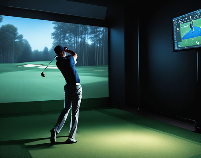 indoor golf setup