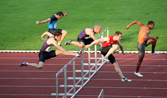 Athletics hurdle race