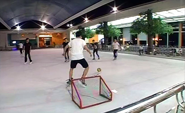 ice soccer game in Thailand