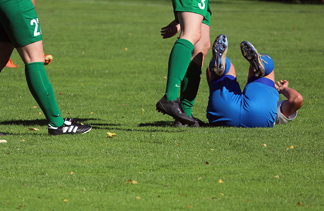 Injured soccer player