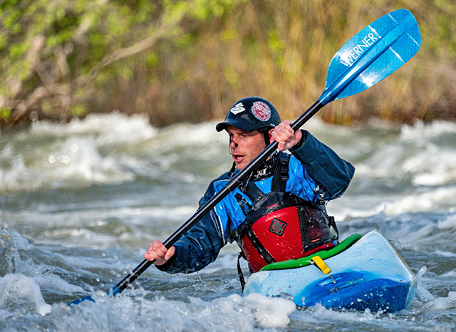 kayaker in action