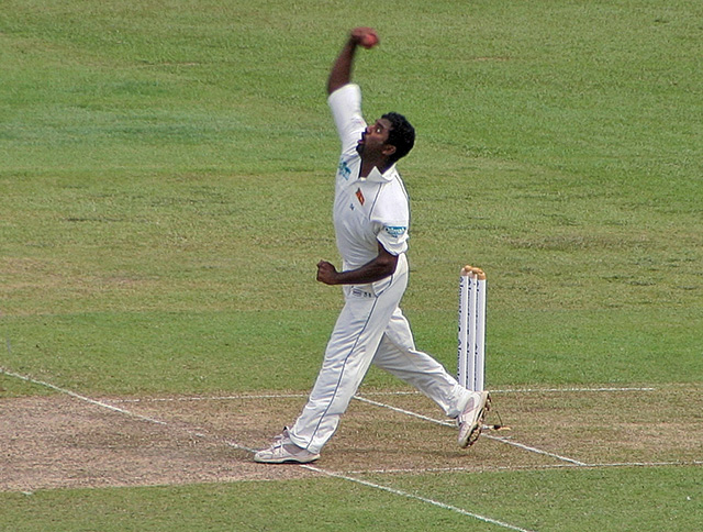 Muralitharan bowling action