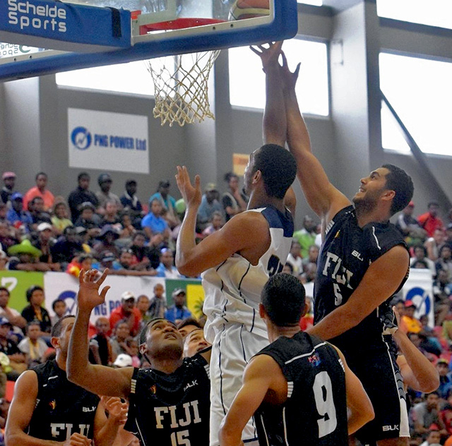 Fiji v Guam basketball at the 2015 Pacific Games