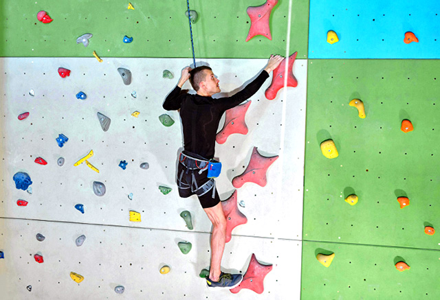 indoor wall climbing