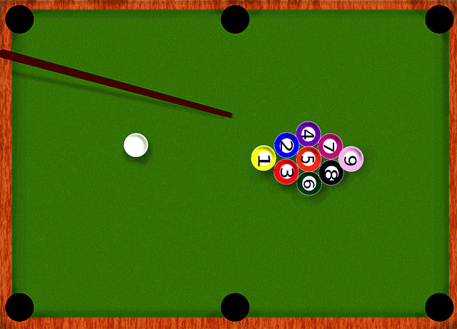 9-ball pool table 