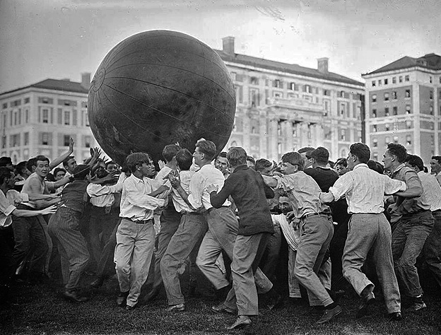 a bladderball scrimmage