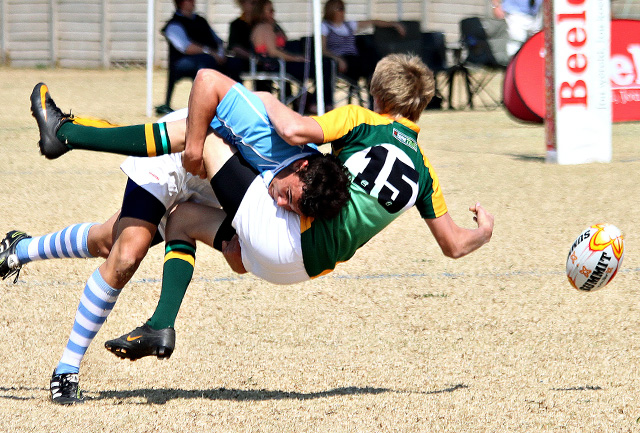 playing rugby on the beach