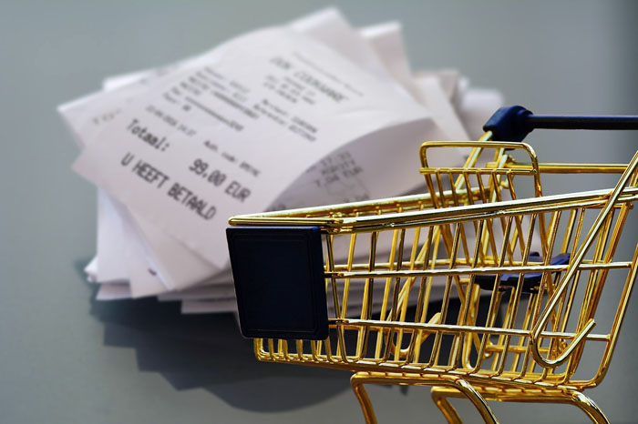 shopping receipts