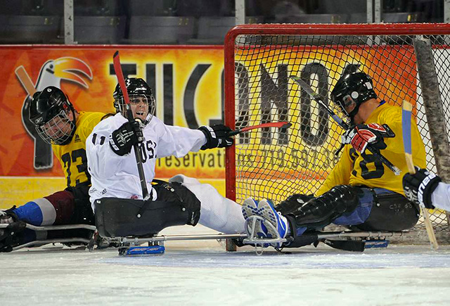 Ice sledge hockey