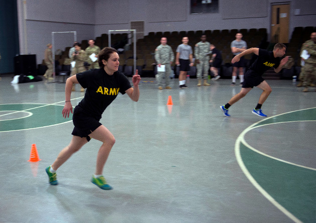 running around a track