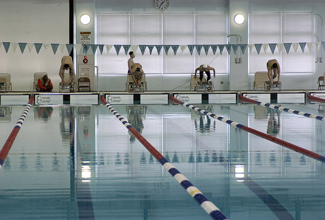 Japanese swimmers training in Yokusuka