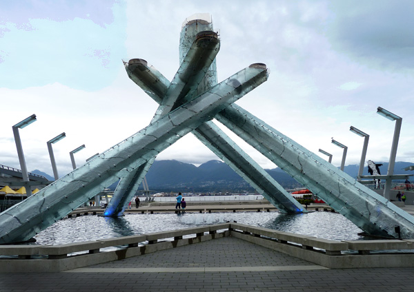 Winter Olympic Games cauldron in Vancouver, Canada